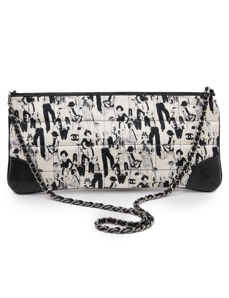 Pochette CHANEL soie noire