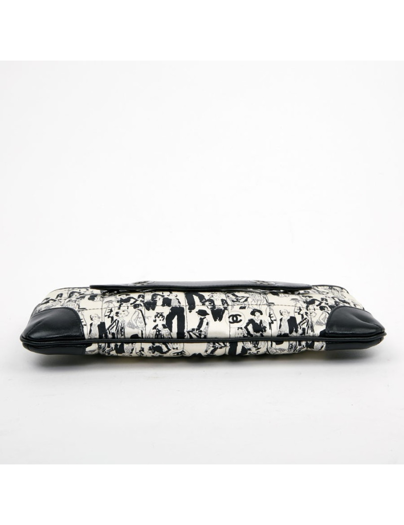 Pochette CHANEL soie noire