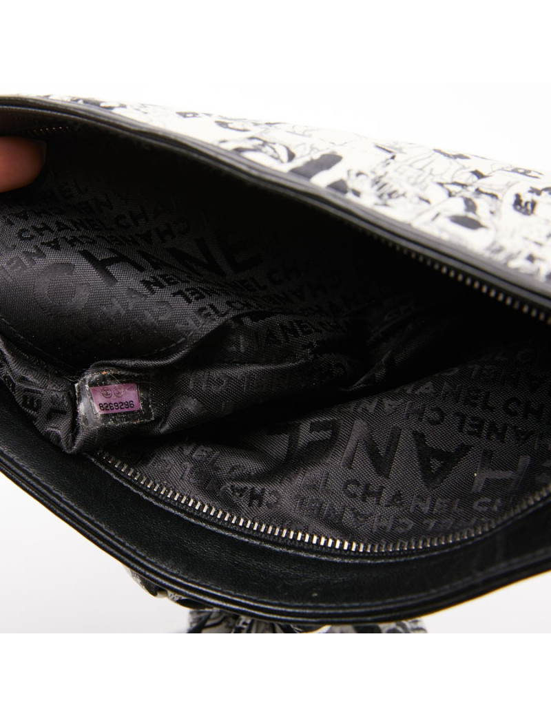 Pochette CHANEL soie noire