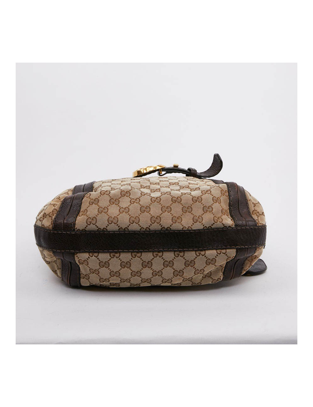 Sac bandoulière GUCCI toile monogram et cuir marron