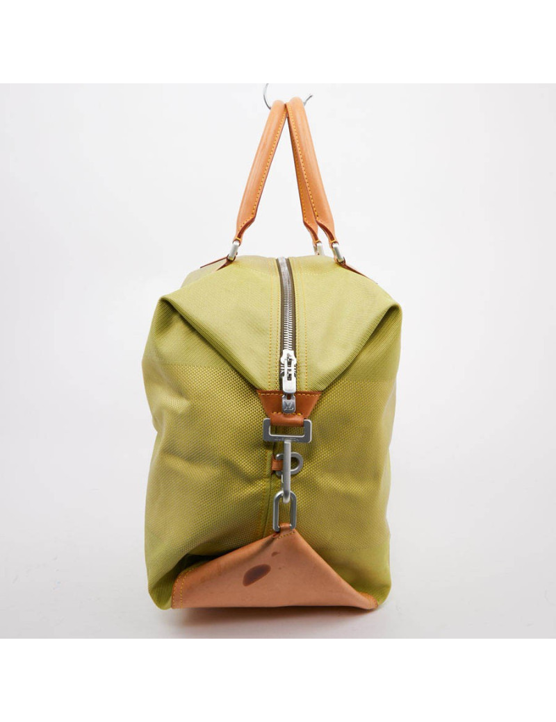 Sac de voyage LOUIS VUITTON CUP toile et cuir de vachette naturel