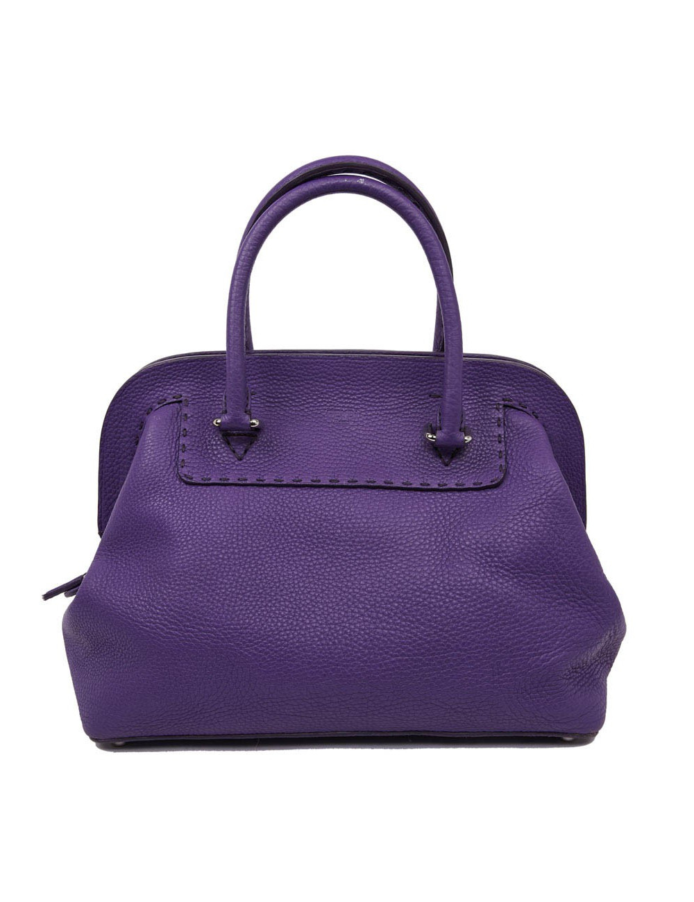 Sac FENDI cuir grainé violet