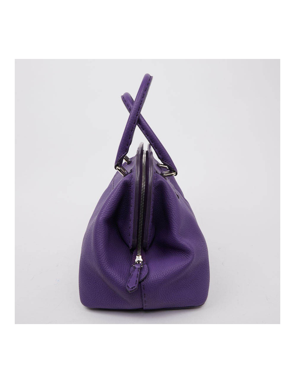 Sac FENDI cuir grainé violet