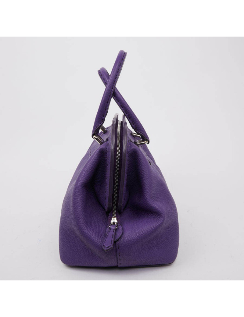 Sac FENDI cuir grainé violet