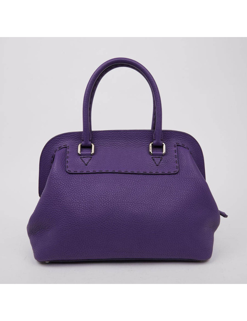 Sac FENDI cuir grainé violet