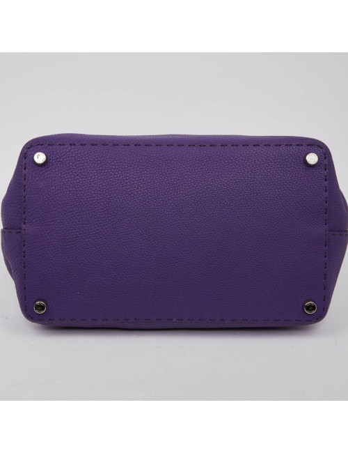 Sac FENDI cuir grainé violet