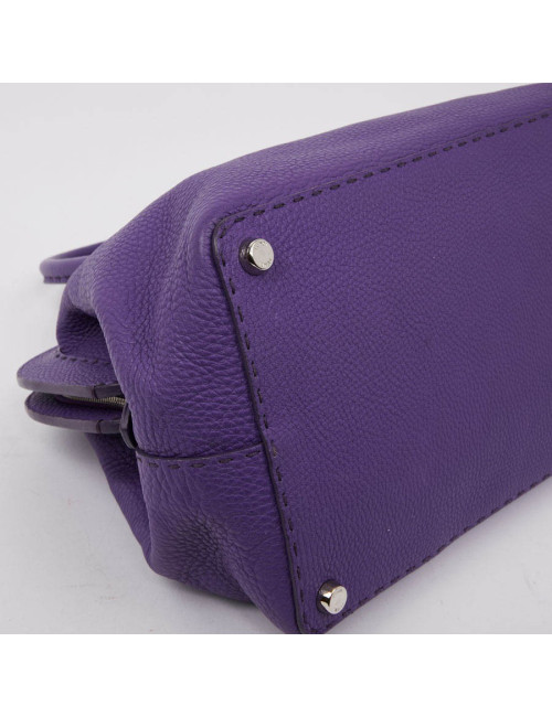 Sac FENDI cuir grainé violet