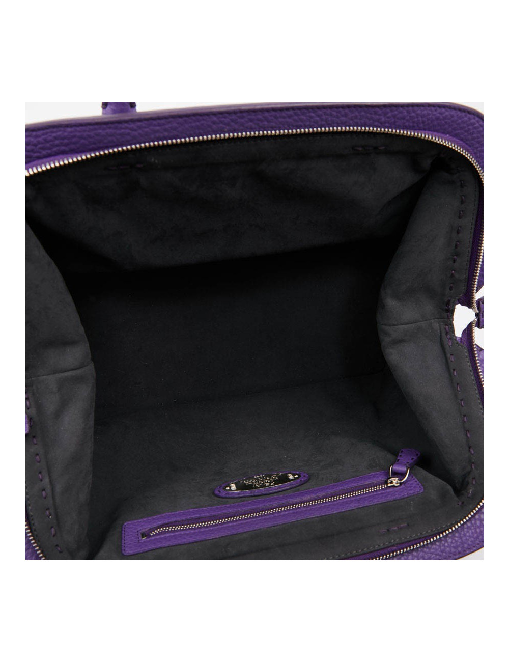 Sac FENDI cuir grainé violet