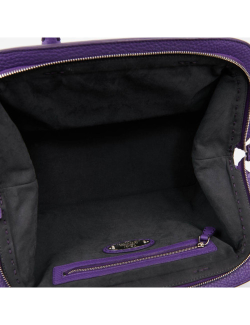 Sac FENDI cuir grainé violet