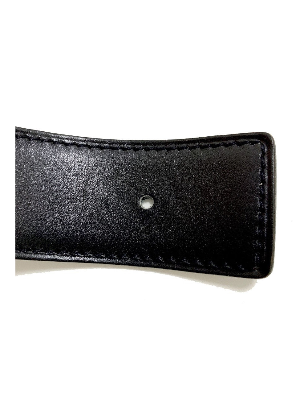 Ceinture tT 80 HERMES reversible box noir et togo bleu