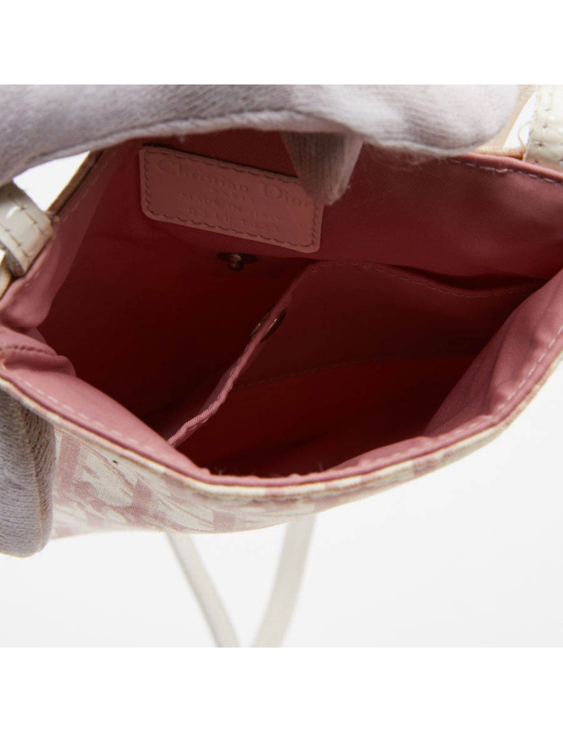 Pochette DIOR toile rose