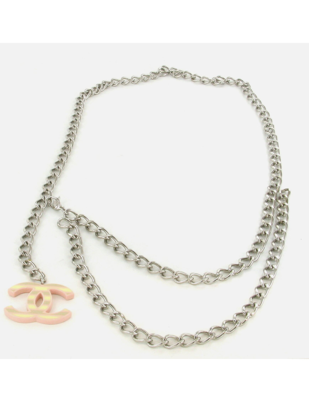 Ceinture CHANEL chaîne argent CC