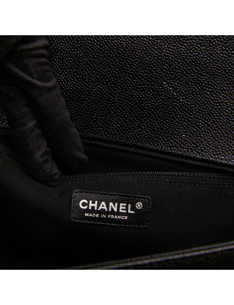 Boy GM CHANEL cuir grainé noir