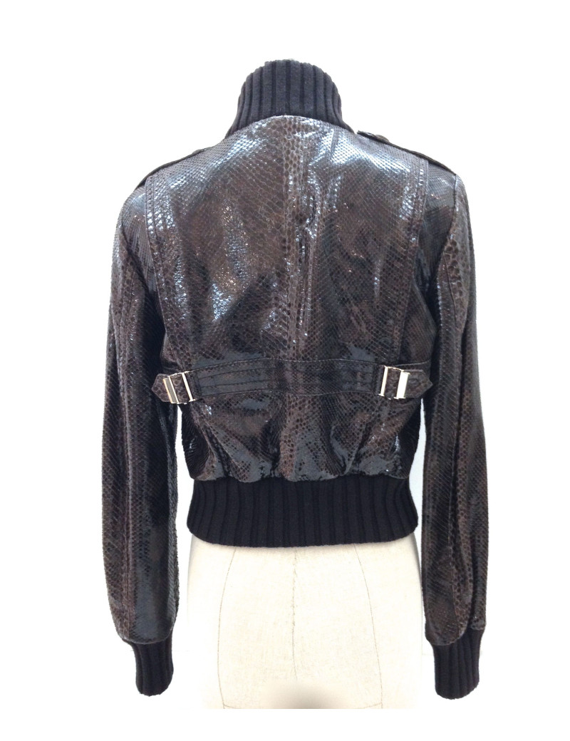Blouson GUCCI en python marron T 40