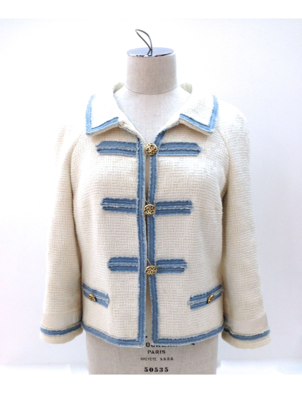 Veste CHANEL en tweed T 38 