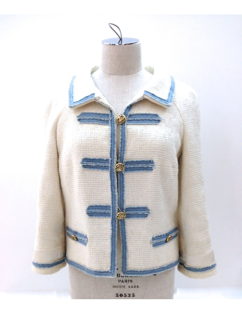 Veste CHANEL en tweed T 38 