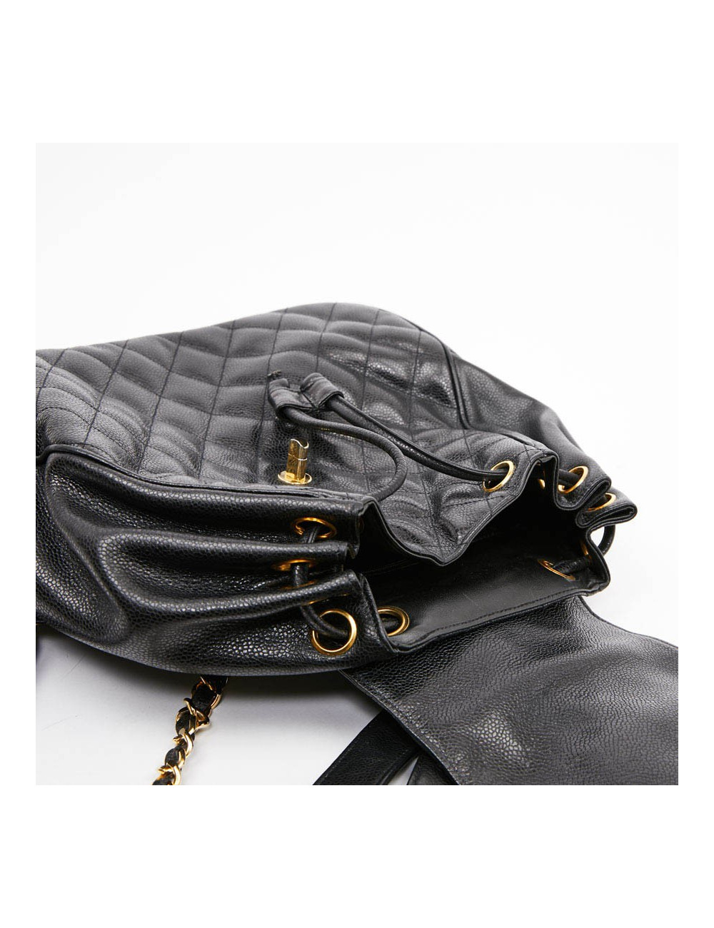 Sac à dos CHANEL cuir noir