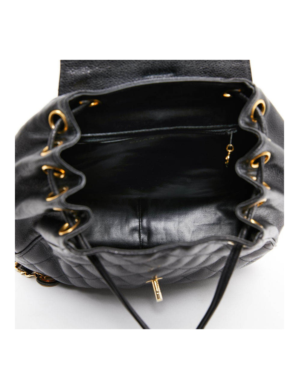 Sac à dos CHANEL cuir noir