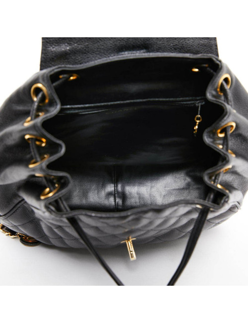 Sac à dos CHANEL cuir noir