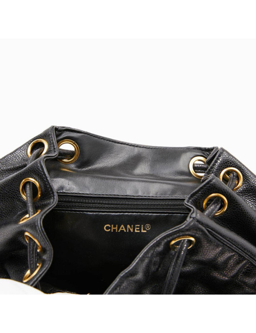Sac à dos CHANEL cuir noir