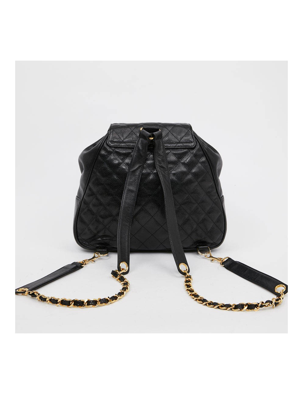 Sac à dos CHANEL cuir noir