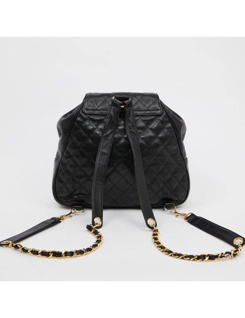 Sac à dos CHANEL cuir noir