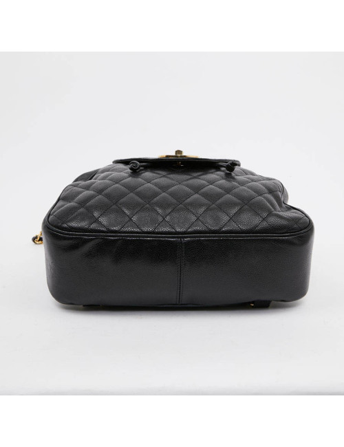 Sac à dos CHANEL cuir noir