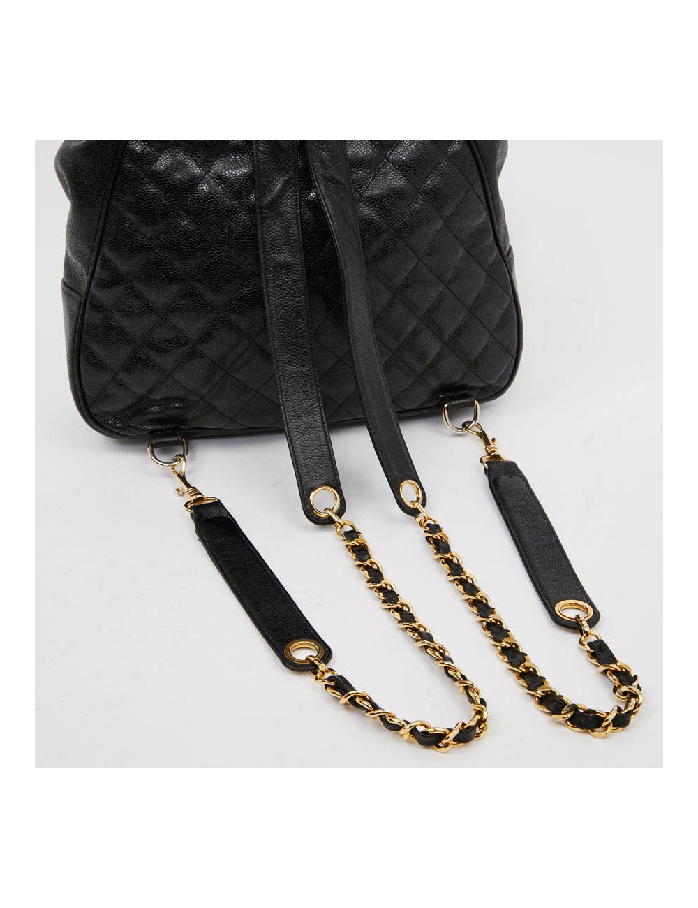 Sac à dos CHANEL cuir noir