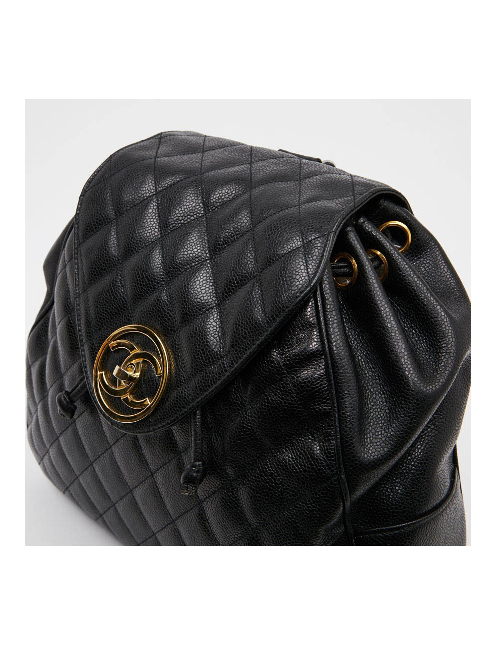 Sac à dos CHANEL cuir noir