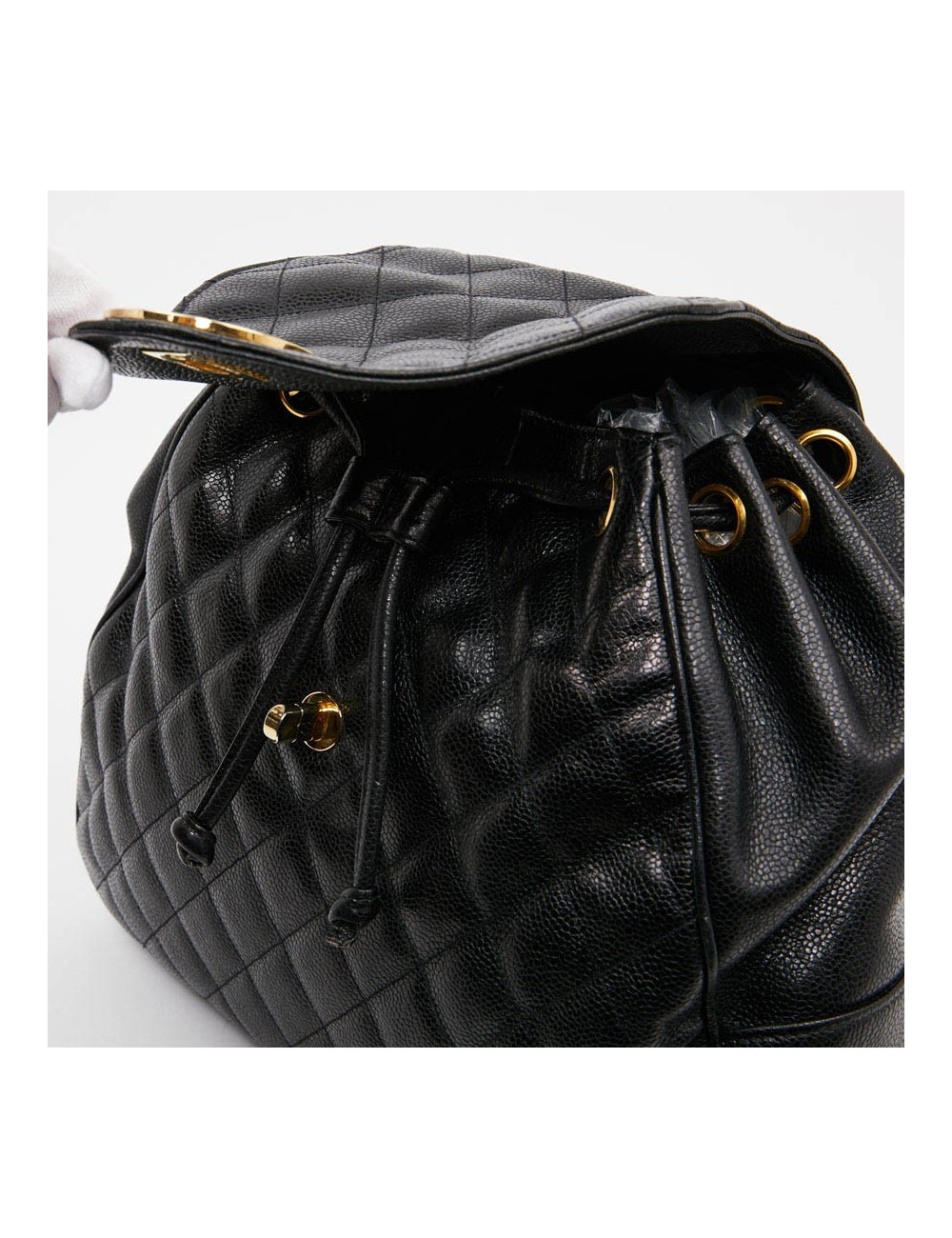 Sac à dos CHANEL cuir noir