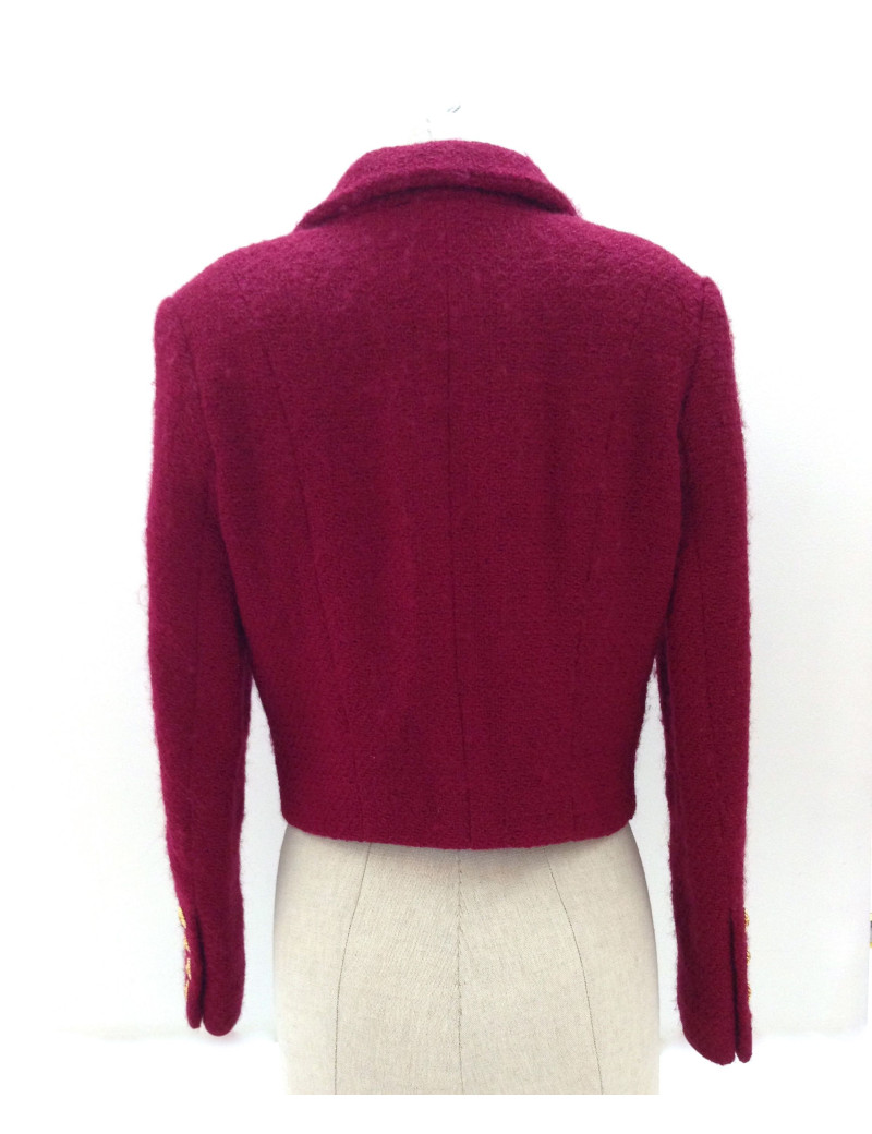 Red tweed CHANEL jacket