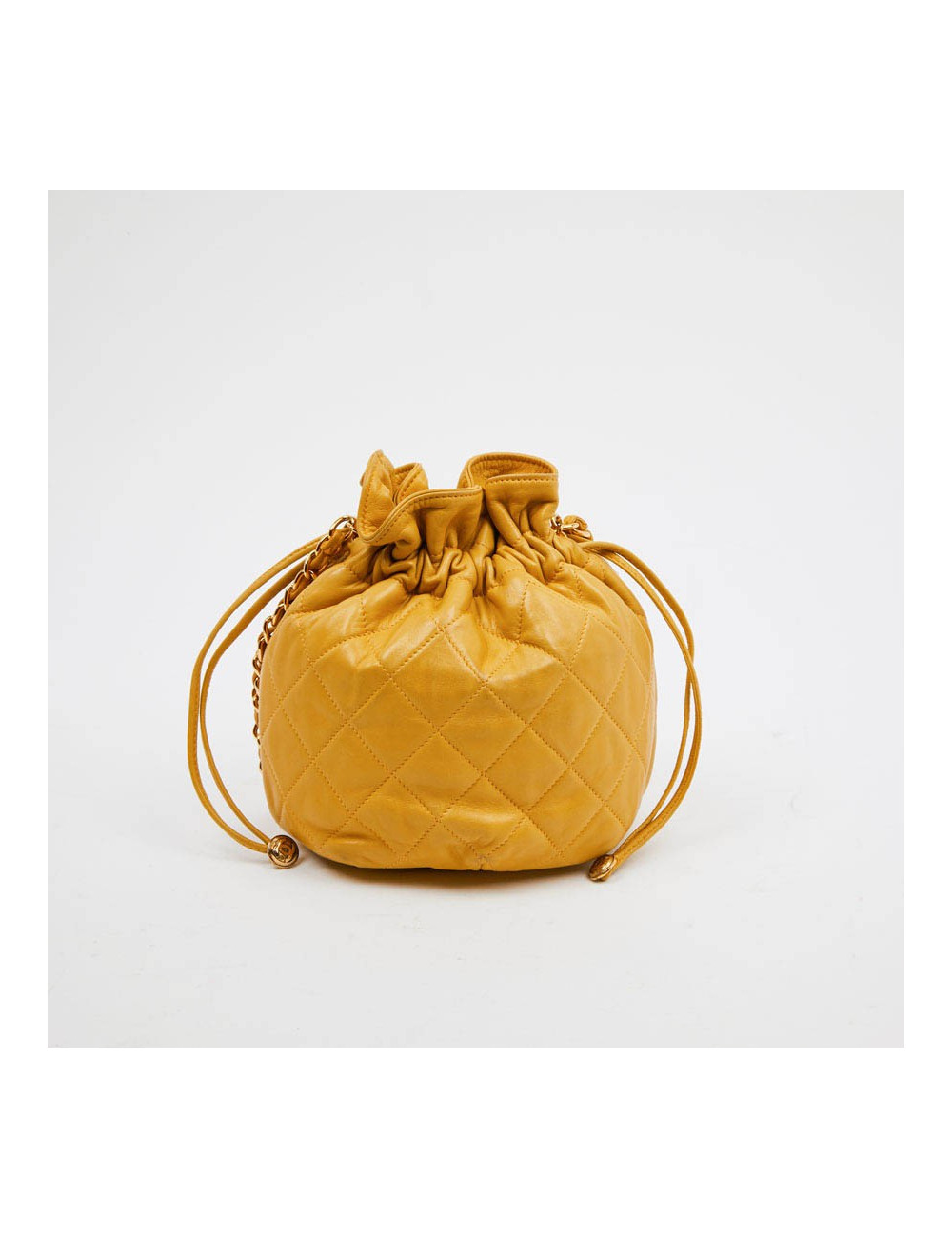 Bourse CHANEL cuir jaune