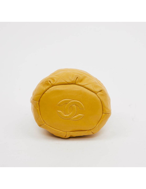 Bourse CHANEL cuir jaune