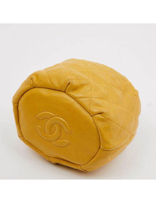 Bourse CHANEL cuir jaune