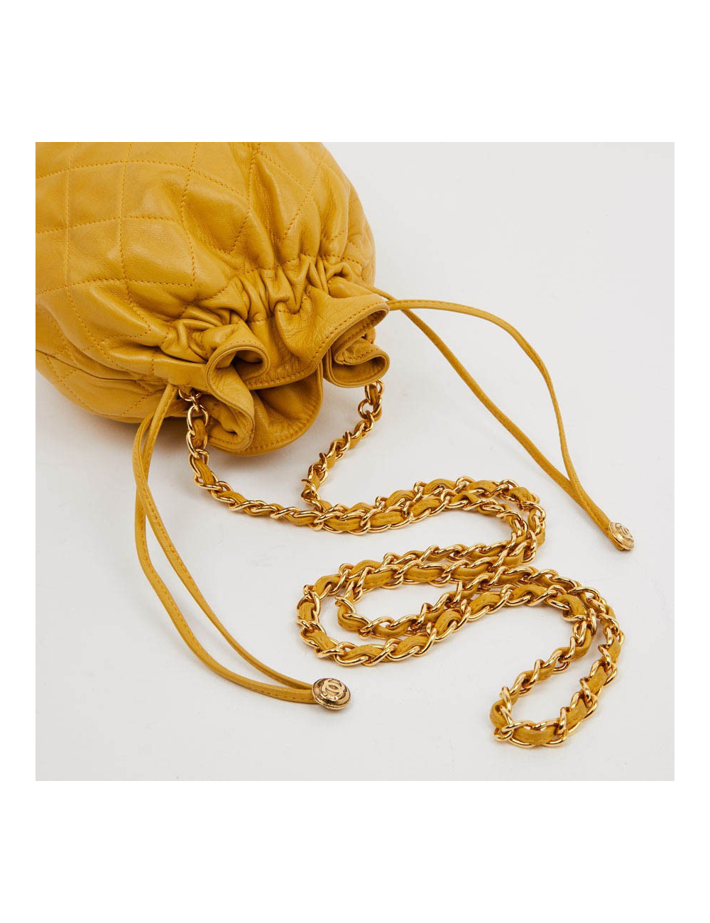 Bourse CHANEL cuir jaune