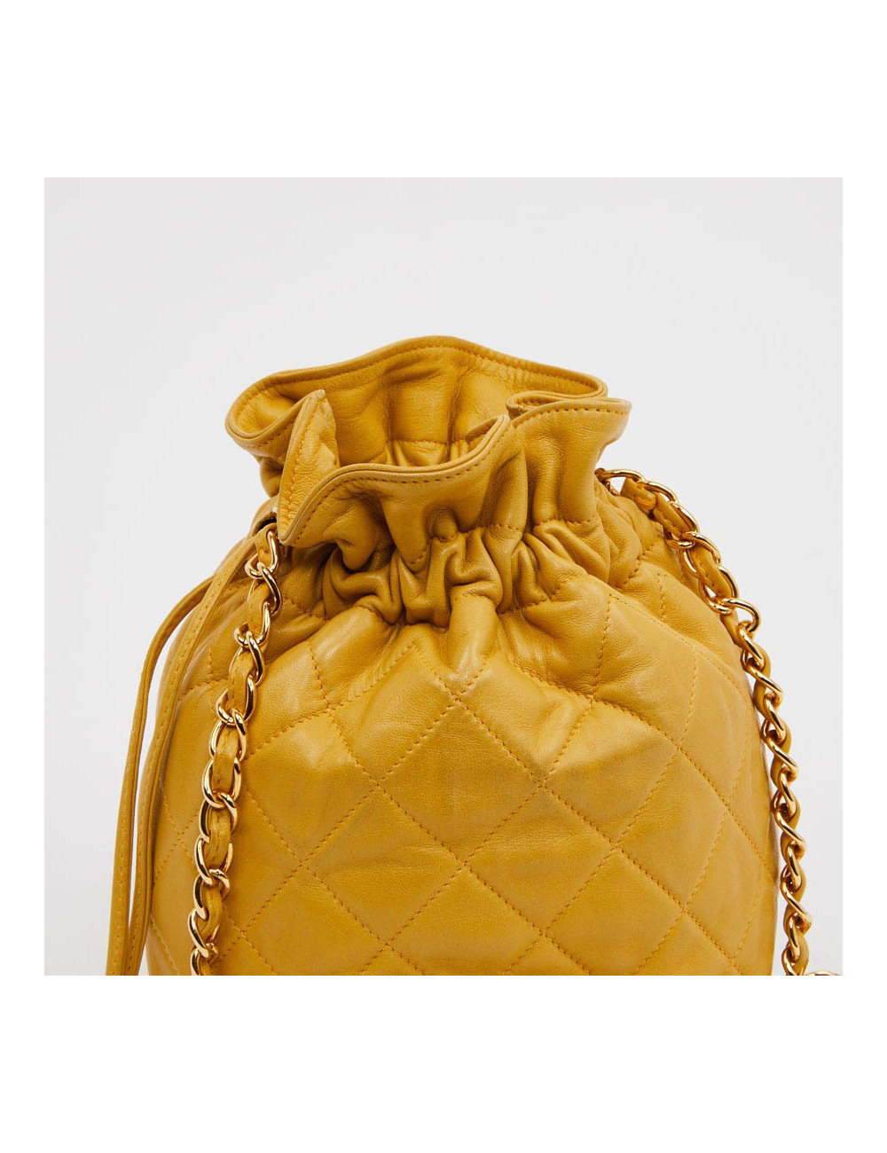 Bourse CHANEL cuir jaune