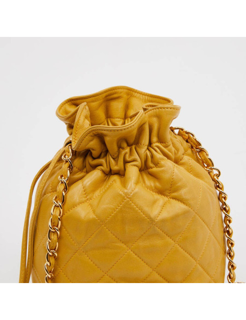 Bourse CHANEL cuir jaune