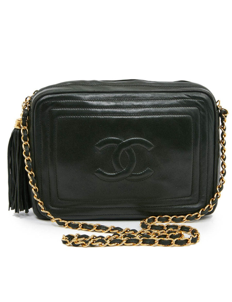 Sac caméra CHANEL vintage vert