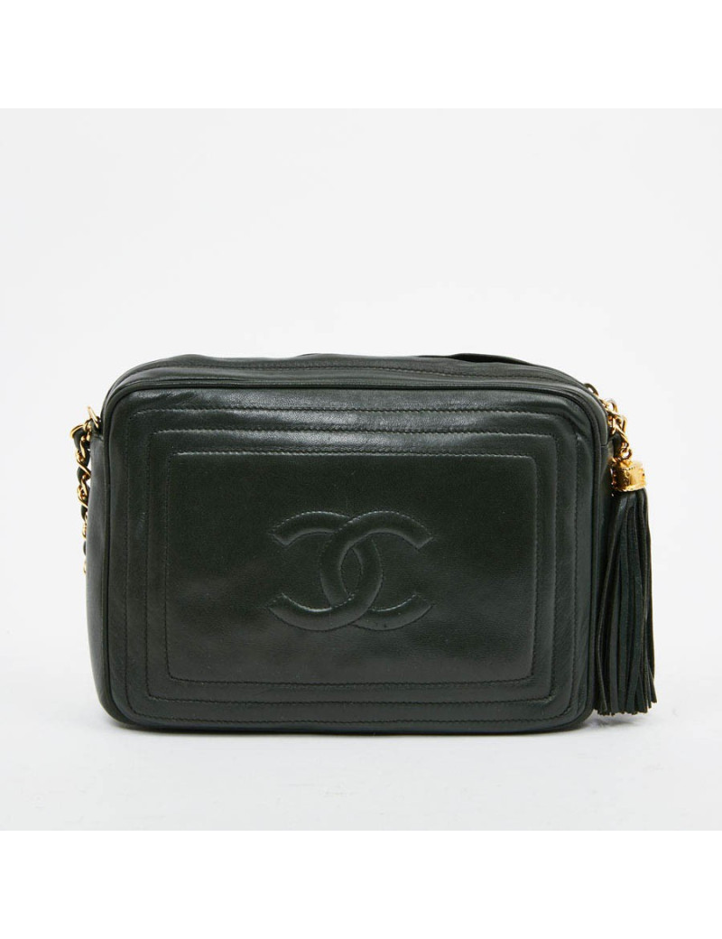 Sac caméra CHANEL vintage vert