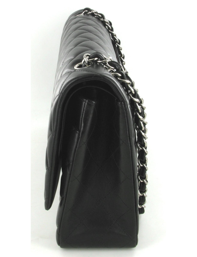 CHANEL bag maxi jumbo black leather