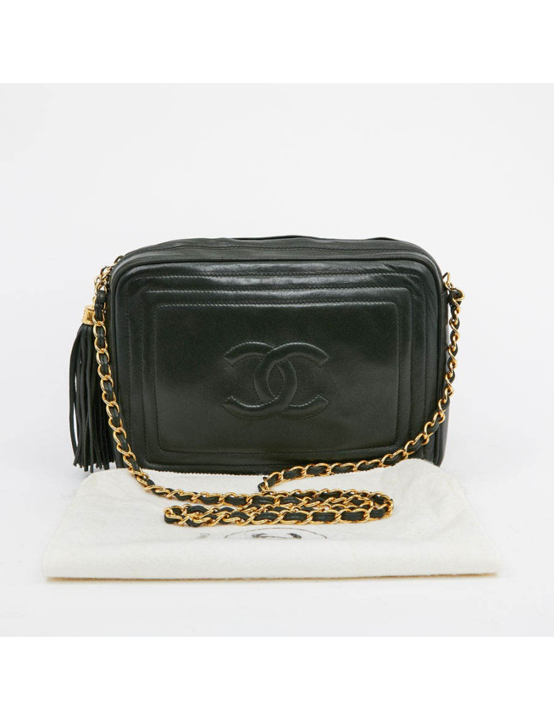 Sac caméra CHANEL vintage vert