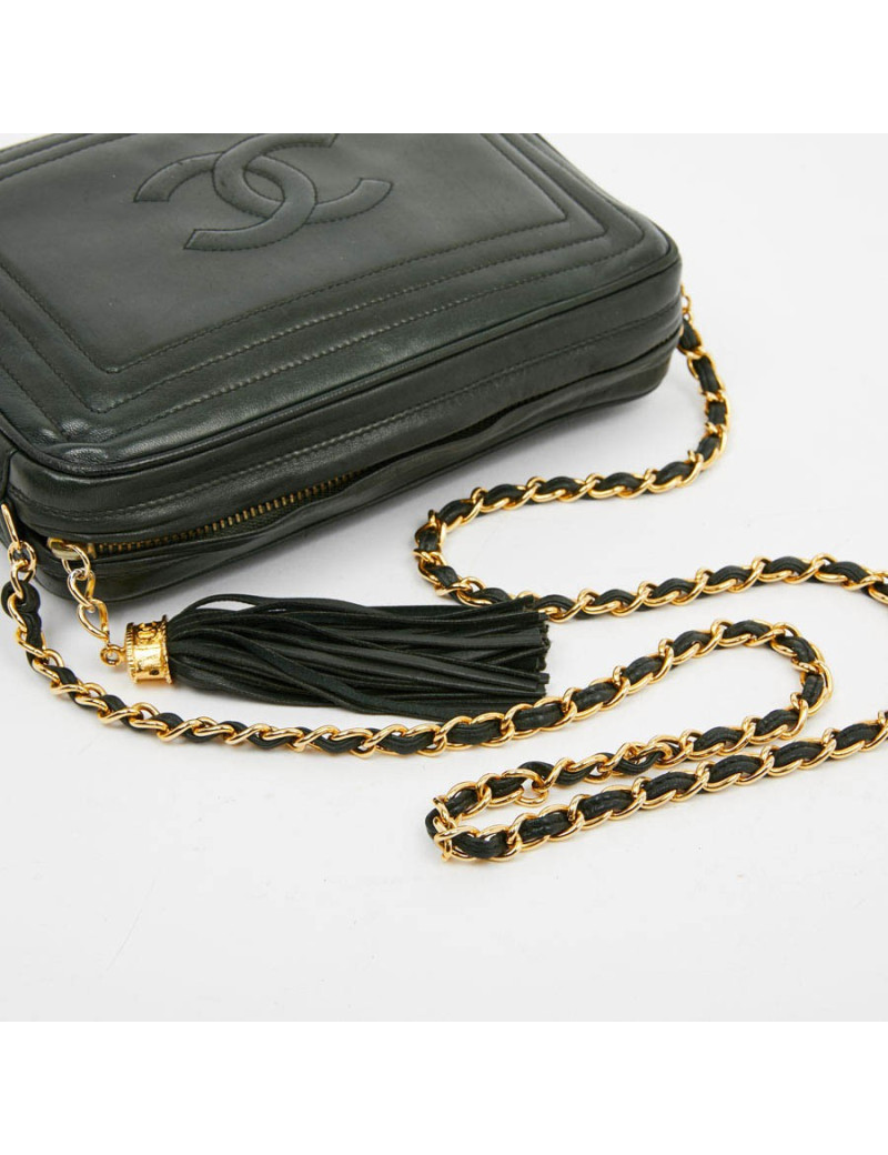 Sac caméra CHANEL vintage vert