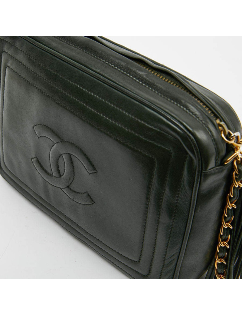Sac caméra CHANEL vintage vert