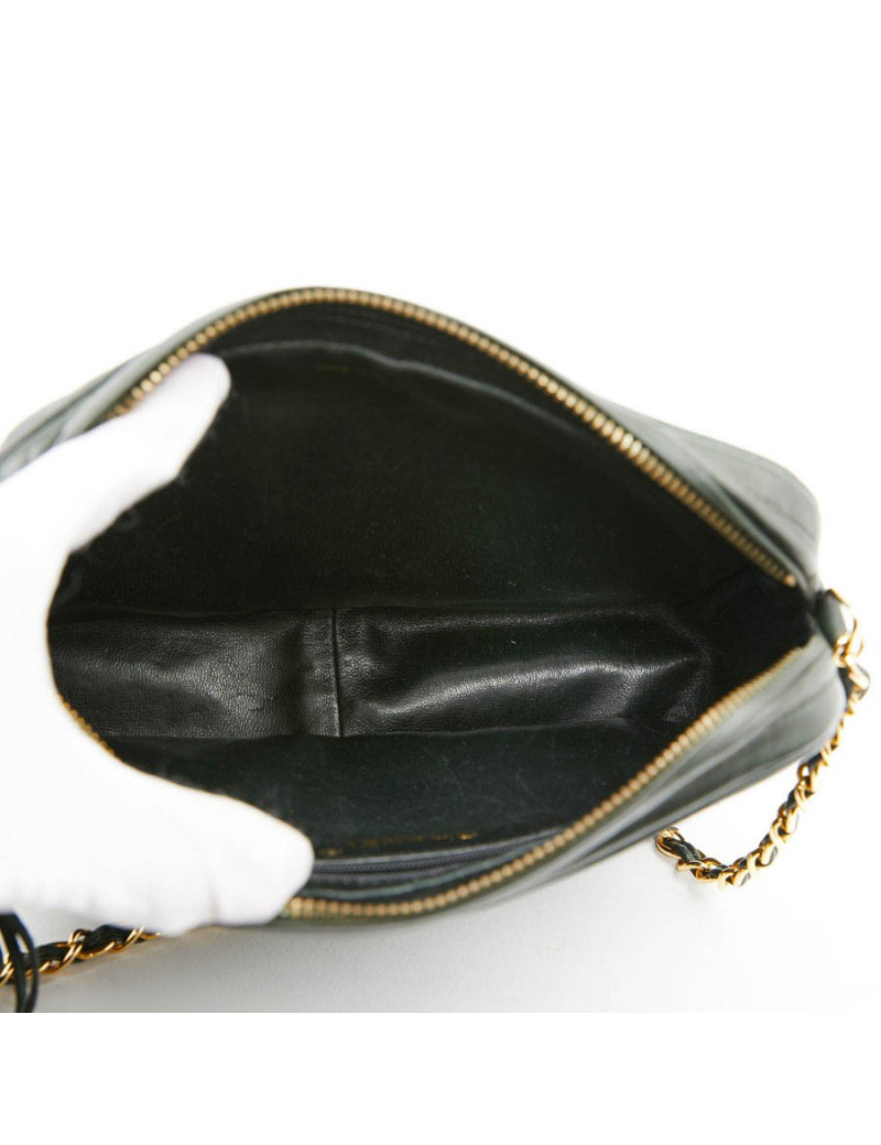 Sac caméra CHANEL vintage vert