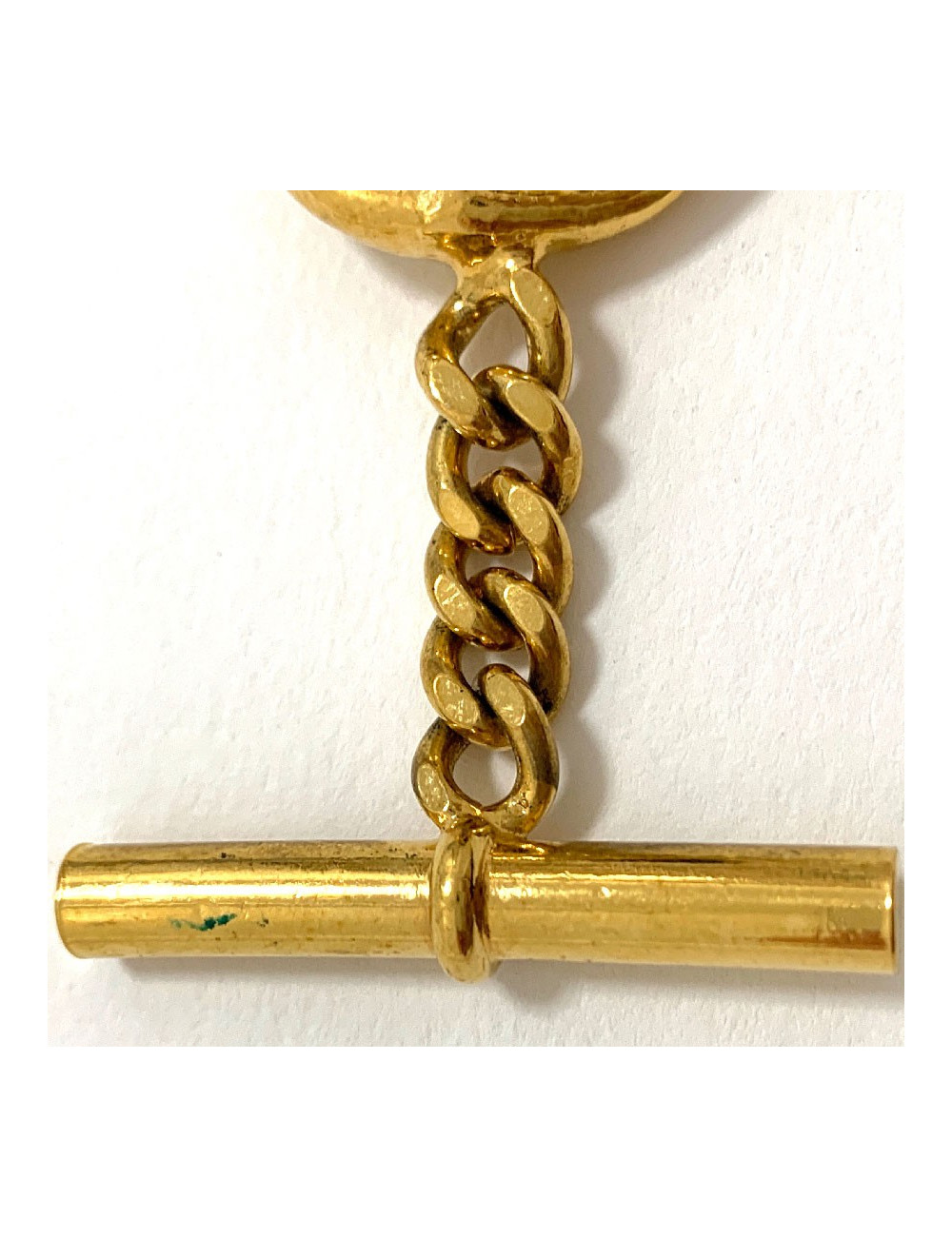 CHANEL chain and leather bracelet