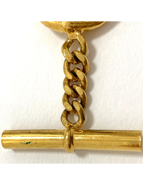 CHANEL chain and leather bracelet