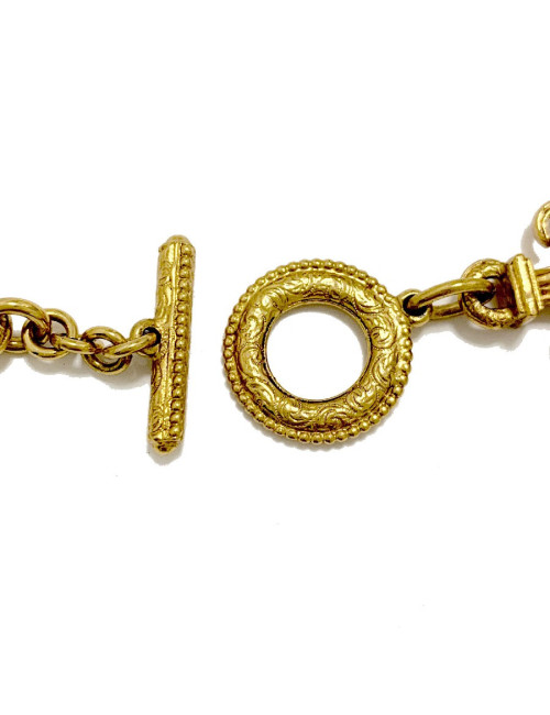 Sautoir CHRISTIAN DIOR multi chaines et breloques dorées