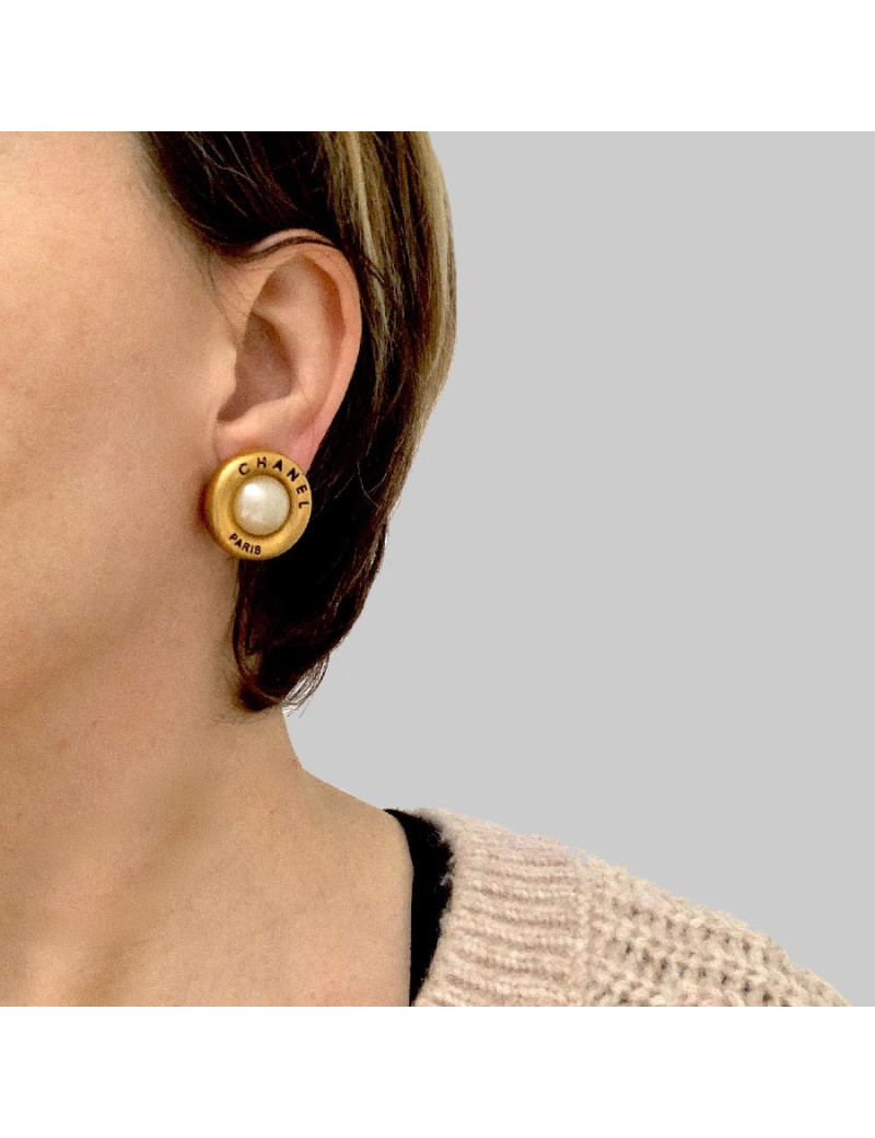 Clips d'oreille CHANEL occasion dorés