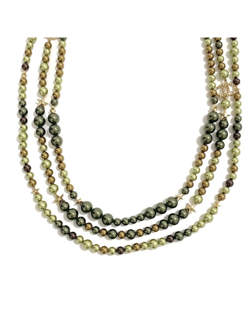 Sautoir CHANEL triple rangs