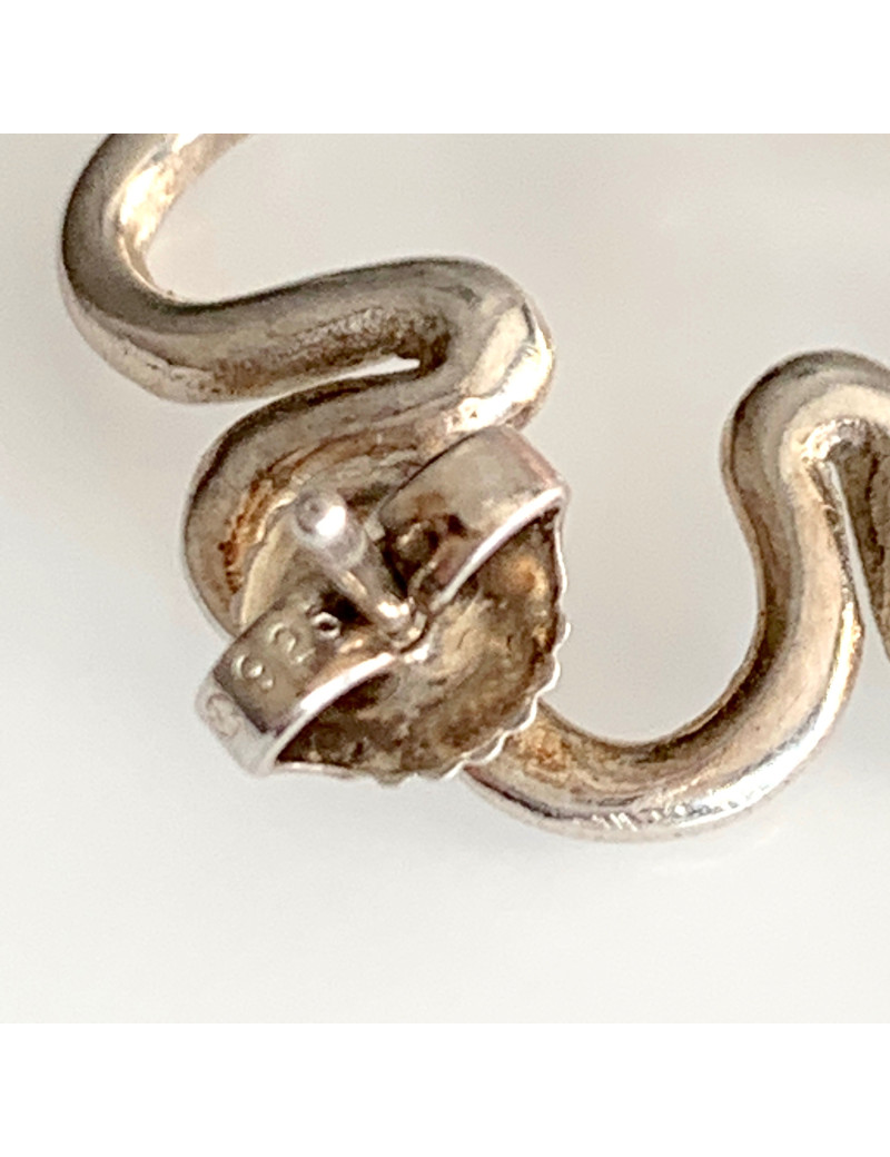 Boucle d'oreille CHANEL argent occasion